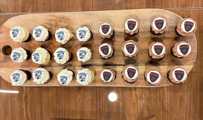 2021 AFL Grand Final Morning Tea 1 spot coworking afl final cupcakes