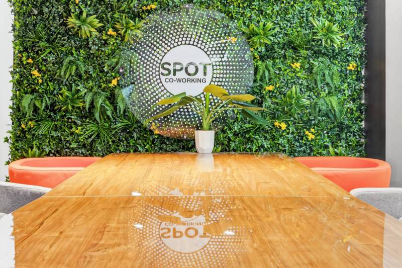 spot coworking entryway hero sign m