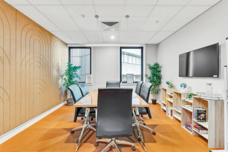 6-Seat-Boardroom-Wood-Walls-Spot-Coworking